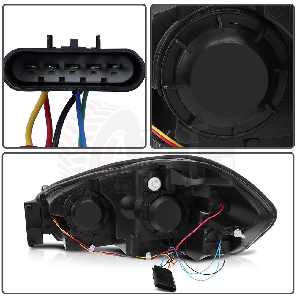 For 2007-2013 Chevrolet Impala Chrome Headlights Assembly Replacement Lamp set