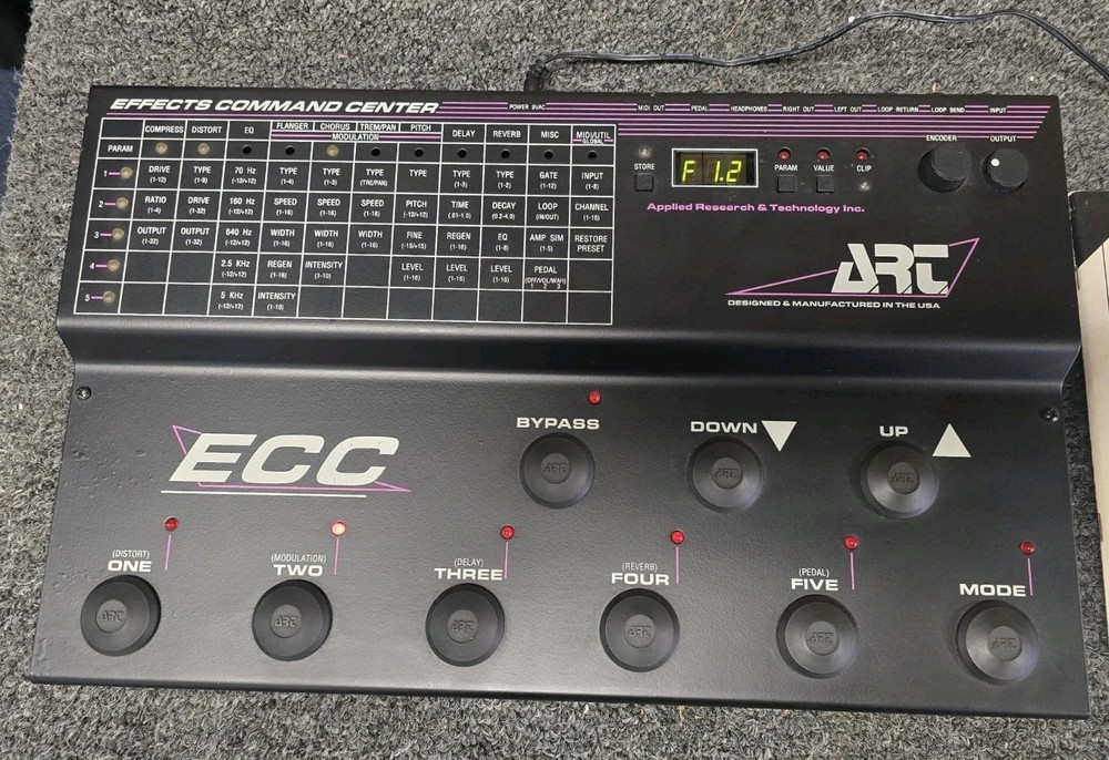 ART Effects Command Center Multi-Effects Processor W/ Charger And Manual