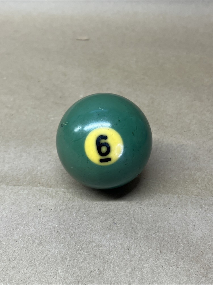 Vintage #6 Green Solid Single Individual Pool Ball Billiard Piece 2 1/4" Replace