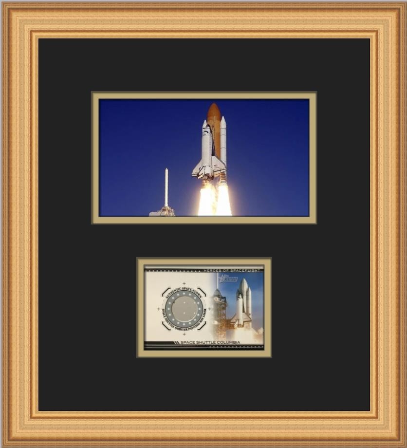 Topps 2009 Space Shuttle Columbia Silver Payload Liner Custom Framed Display