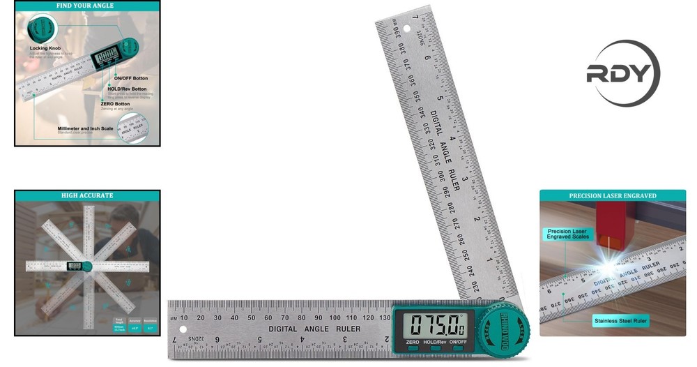 Angle Finder Protractor with Lock & Zero Function for Accurate Measurements