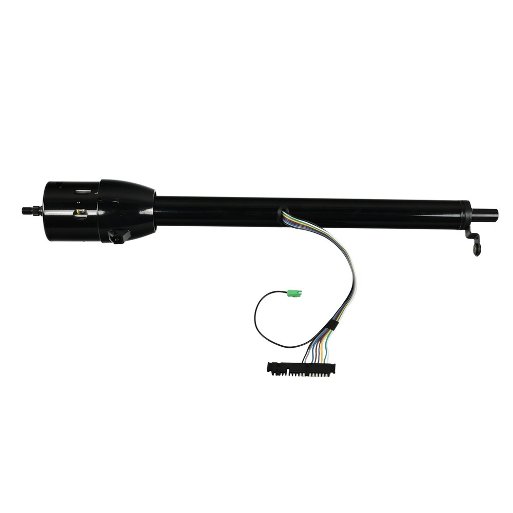 Universal 30" Black Stainless Tilt Automatic Steering Column & Adapter No Key