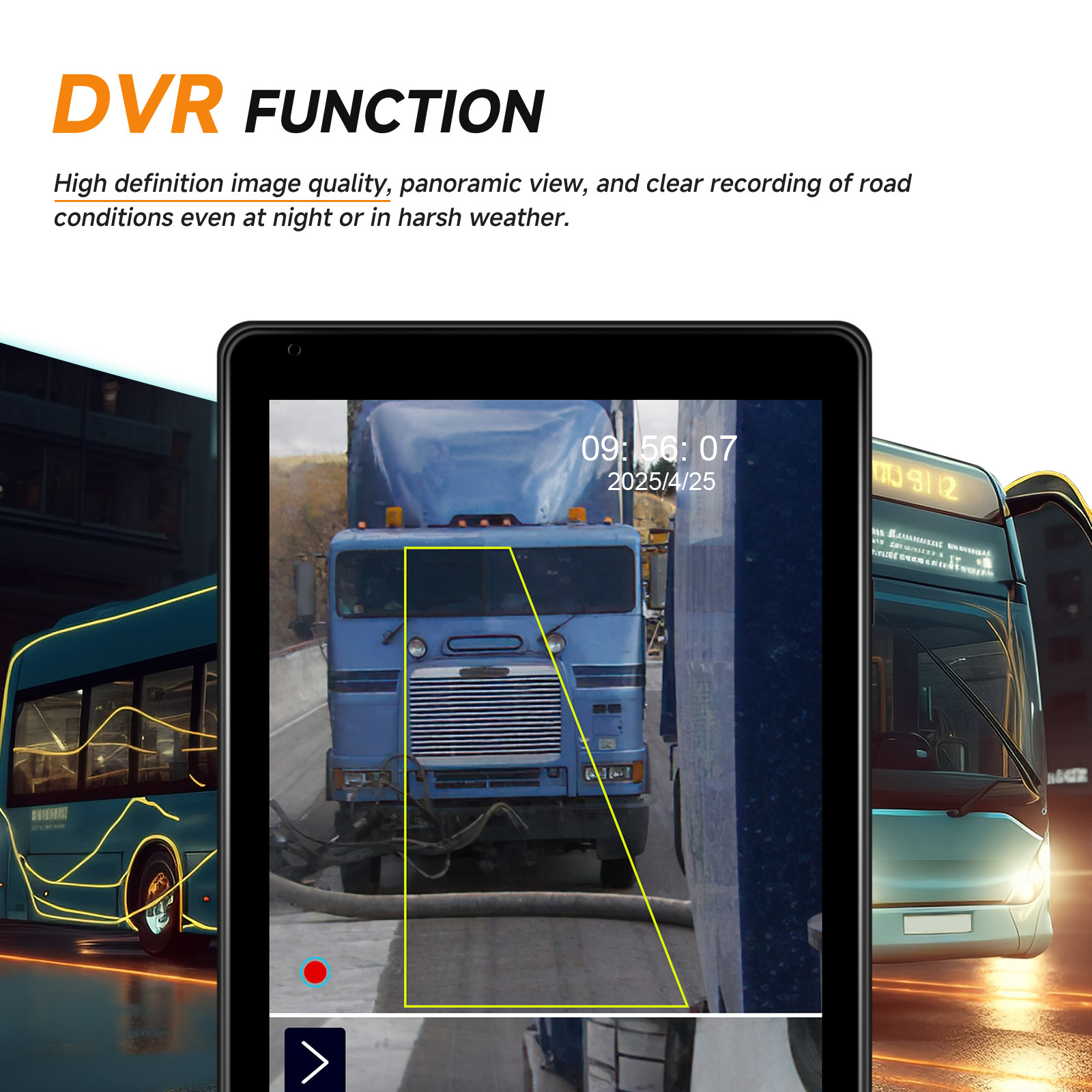 10.36" Monitor R & L Side Electronic Rear View Mirror Camera Smart Screen Player