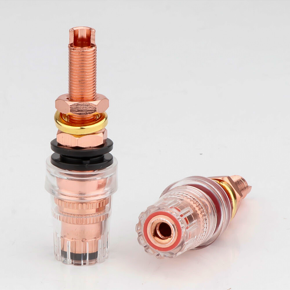 Pure Copper Amplifier Speaker Socket Banana Female Terminal Binding Post Socket