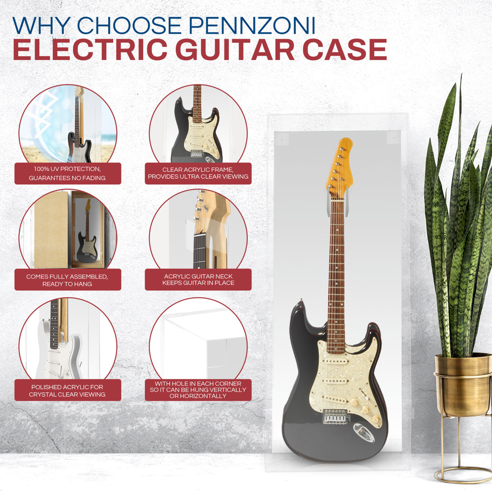 Acrylic Guitar Case with Mirror Back