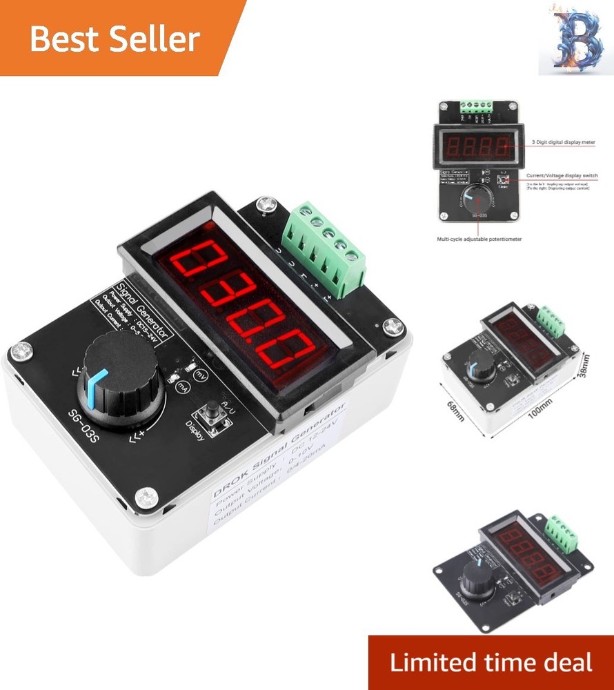 Portable Adjustable Signal Generator: 4-20mA & 0-10V for Testing & Calibration