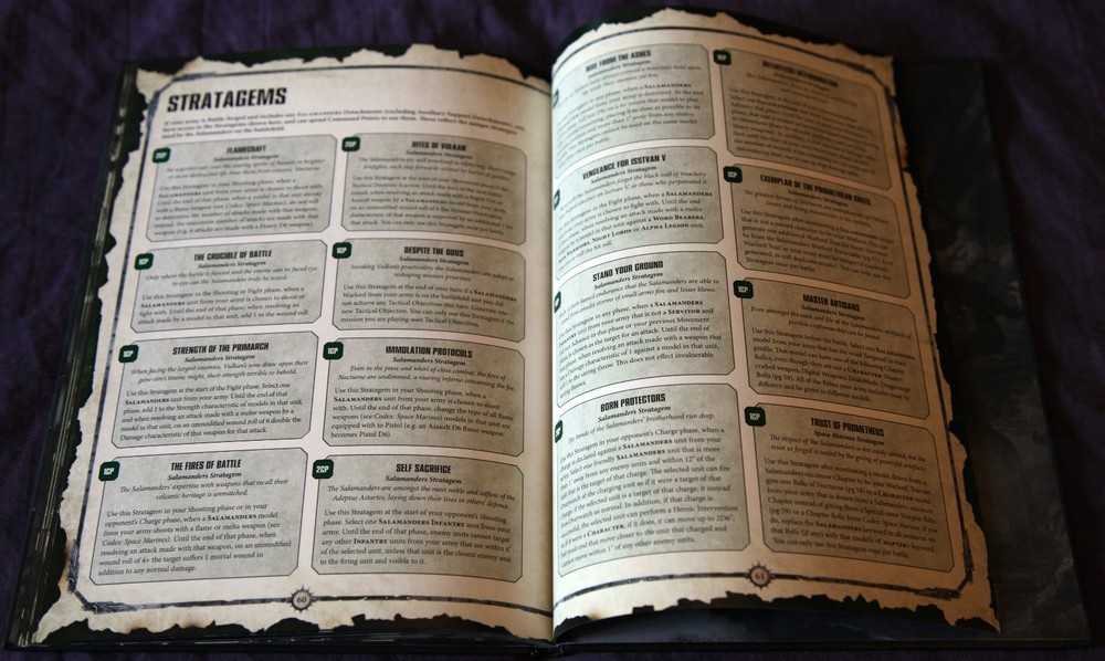 Warhammer 40k, Salamanders Codex Supplement, Hardback Edition, Games Workshop