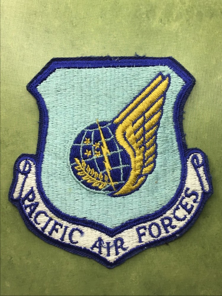 Original 1960's Blue Border USAF Pacific Air Forces Patch