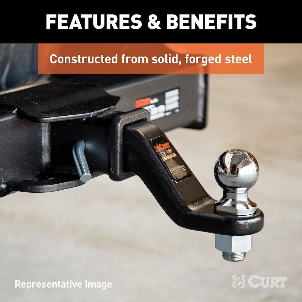 CURT 45341 2" Receiver Trailer Hitch Ball Mount