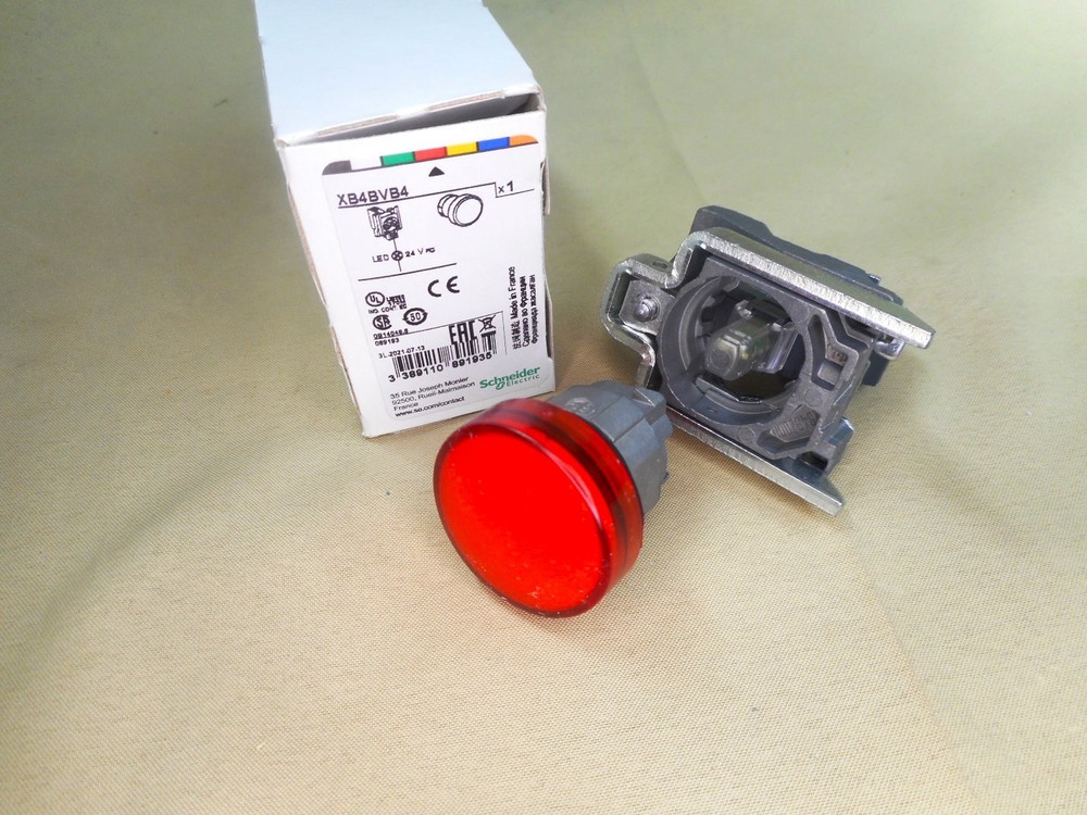 SCHNEIDER XB4BVB4 pilot light, red (NIB)