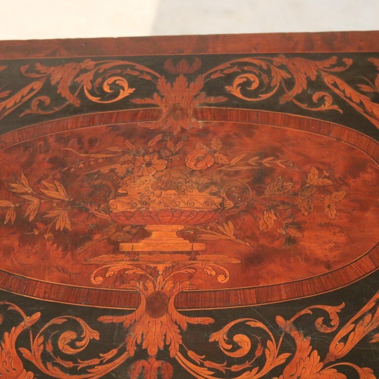 Antique Ebonized, Ormolu & Inlay Card Table C1880