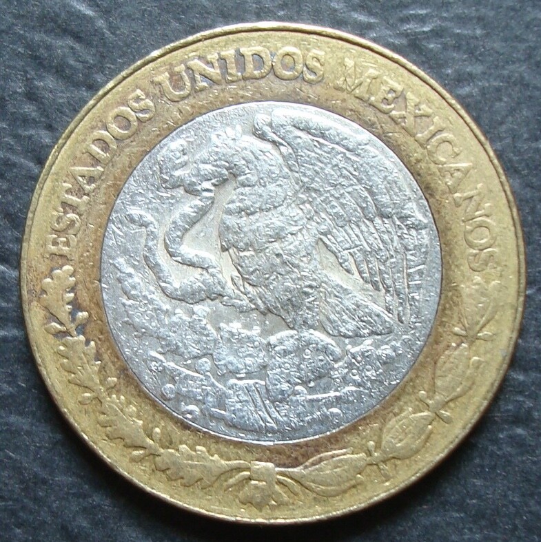 MEXICO Mo N$10 Pesos Silver 1993