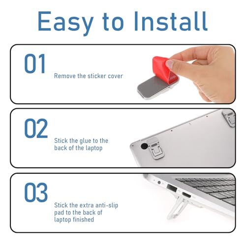 Bewudy 2 Pcs Portable Keyboard Riser, Dual Tilt Angle Adjustment Silver