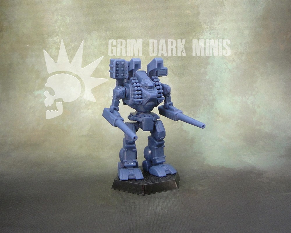 BTech Scale - Warhammer w Open Launchers proxy mech (retro style)