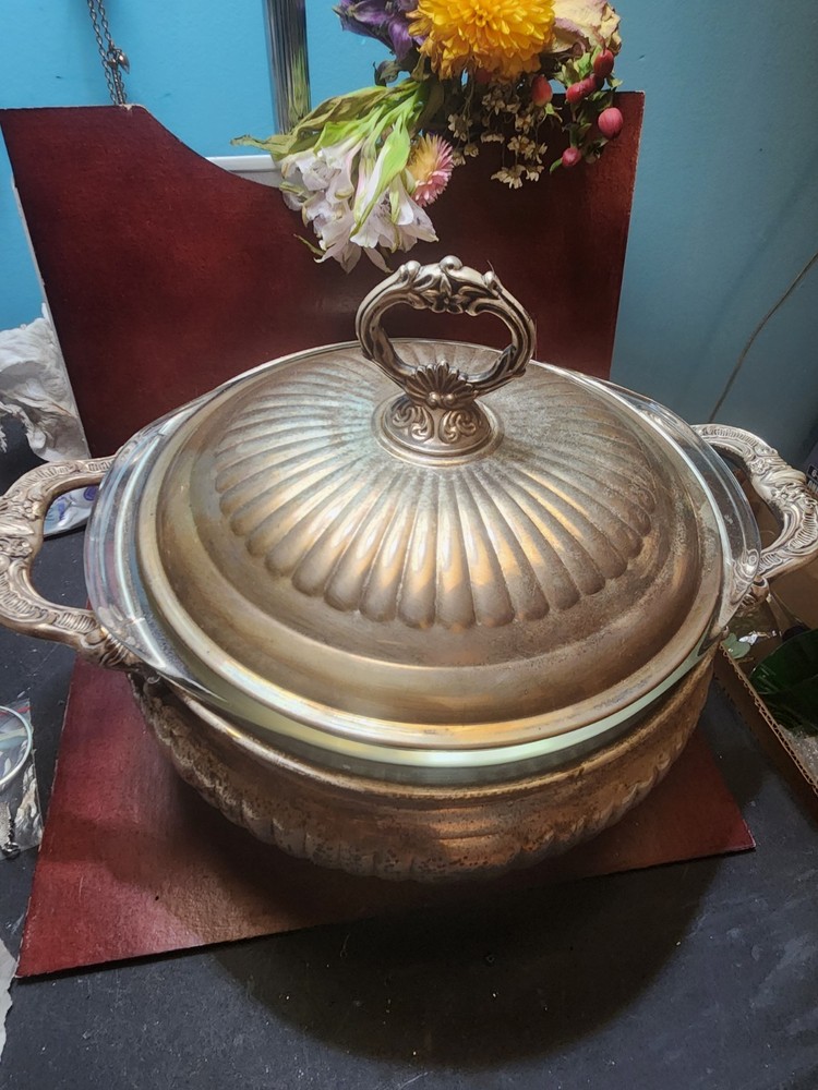 Silver Vintage Serving Pan
