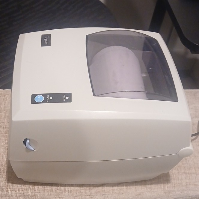 Tapsin Label Printer White Thermal Barcode Desktop Printing Machine