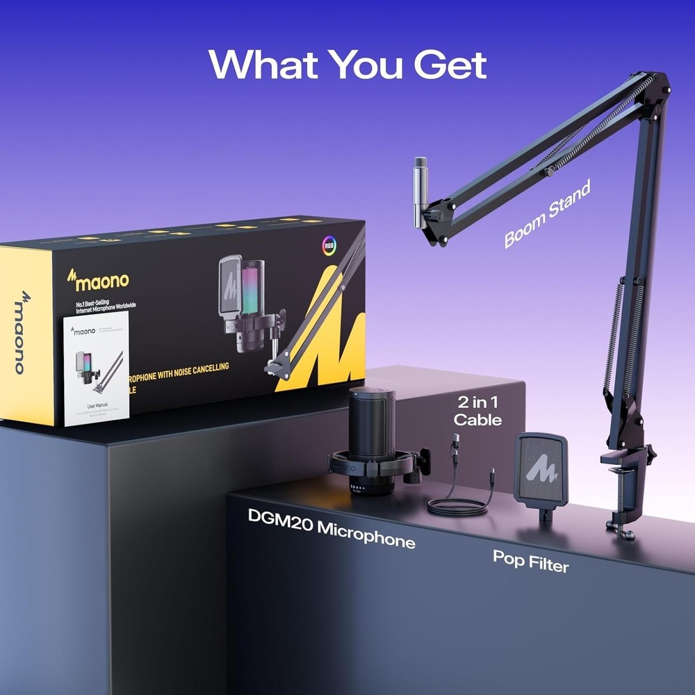 Professional Condenser Mic for Streaming and Podcasting