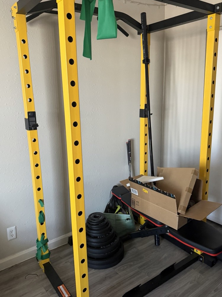 Power rack, bench, Weights, Attachments