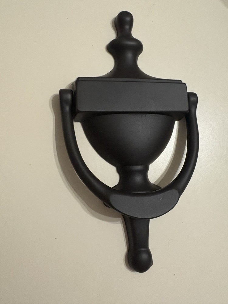 QCAA Solid Brass Door Knocker, 7", Venetian Bronze Finish. 1 Pack. New