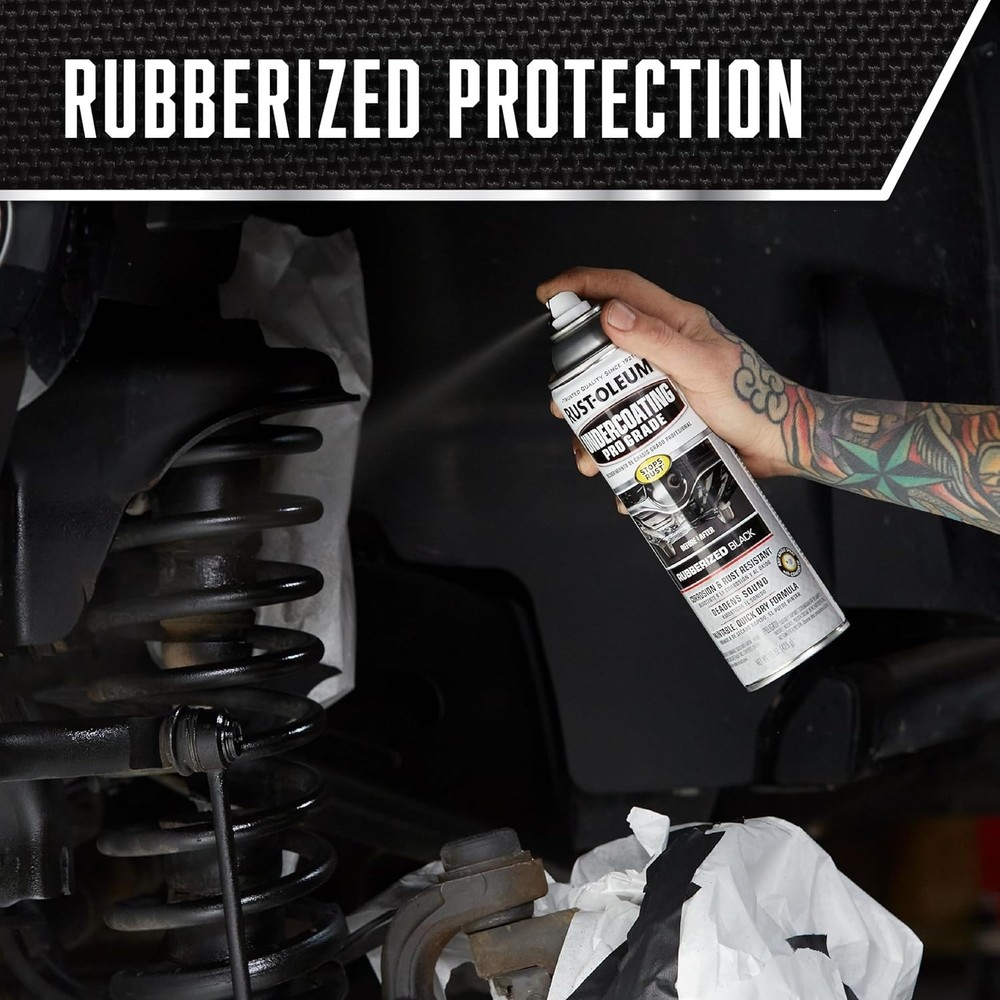 Rust-Oleum Stops Rust Professional Grade Undercoating Spray Paint, 6 Pack, 15 oz