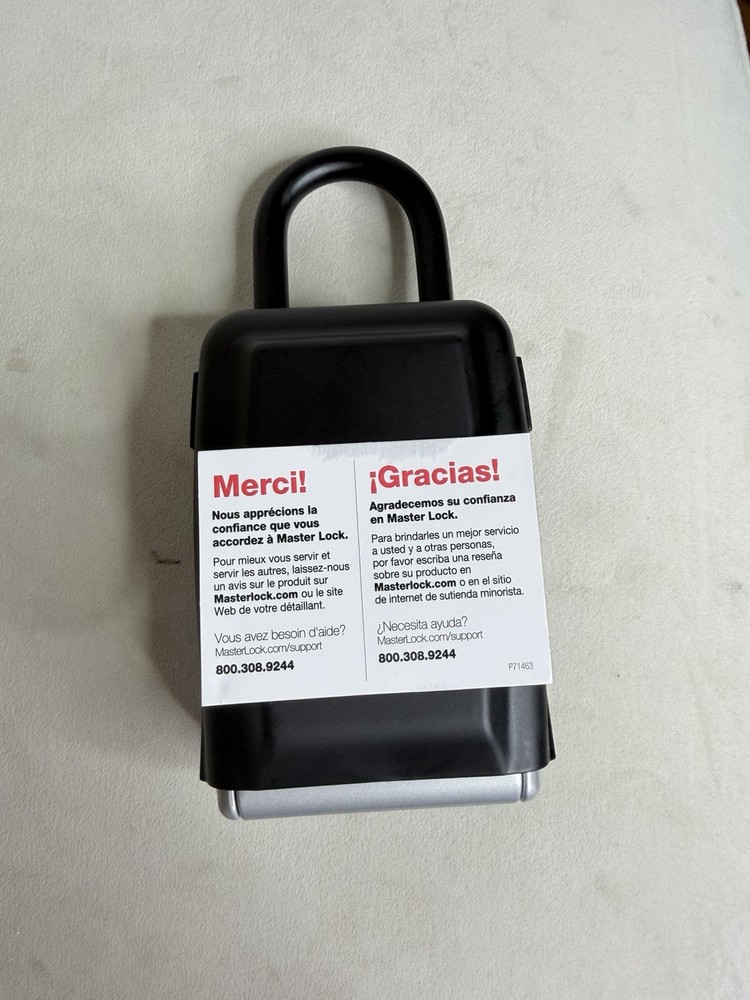 Master Lock Weather-Resistant Key Safe Keypad Combination Black