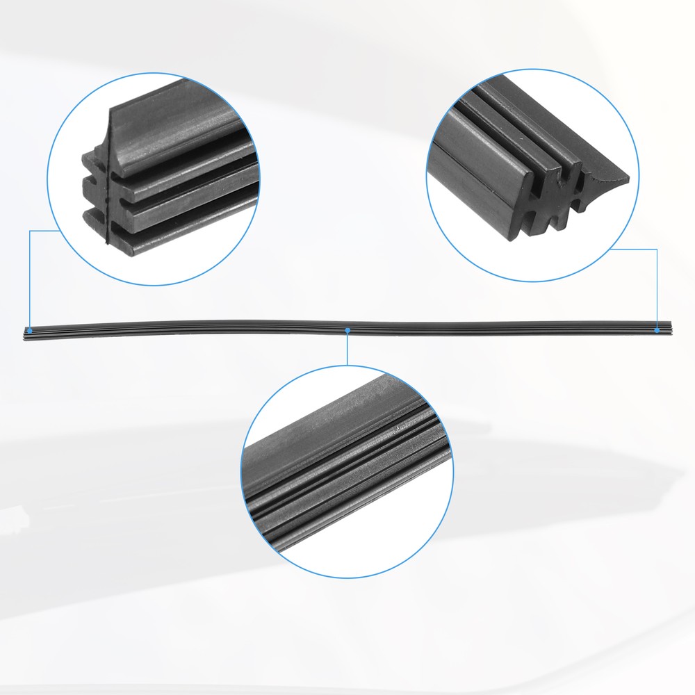 Universal Pack(4) 18inch Car Windshield Wiper Blades Refills Insert Strips Black