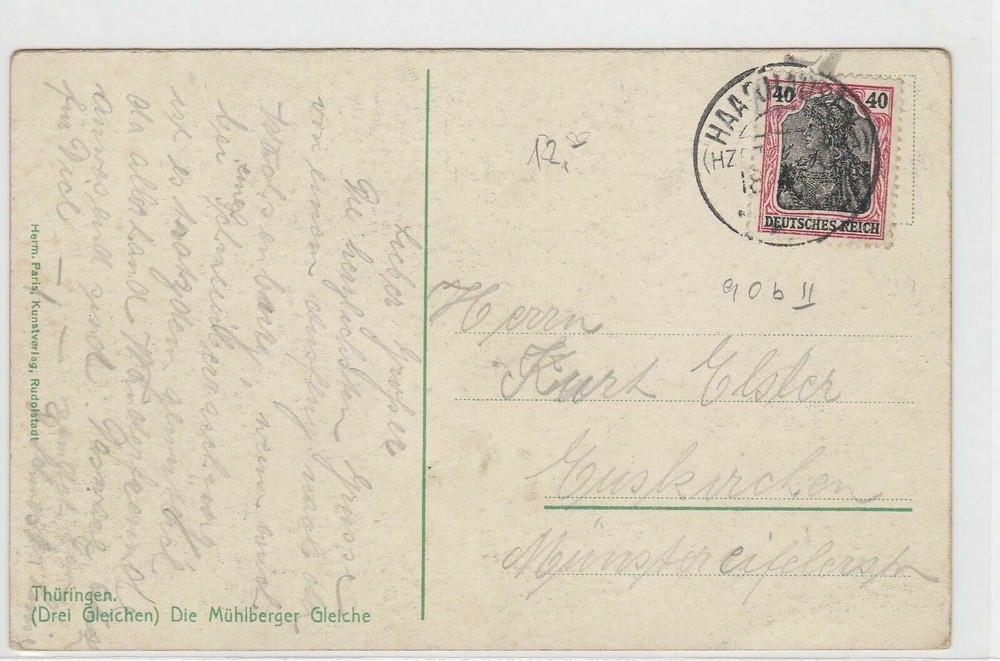 German Postal History Stamps Postcard Ref: R4959