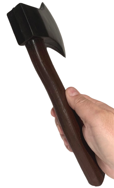 12" SHORT FAKE AXE Halloween Prop Toy Play Horror Weapon Hatchet Hard Rubber Gag