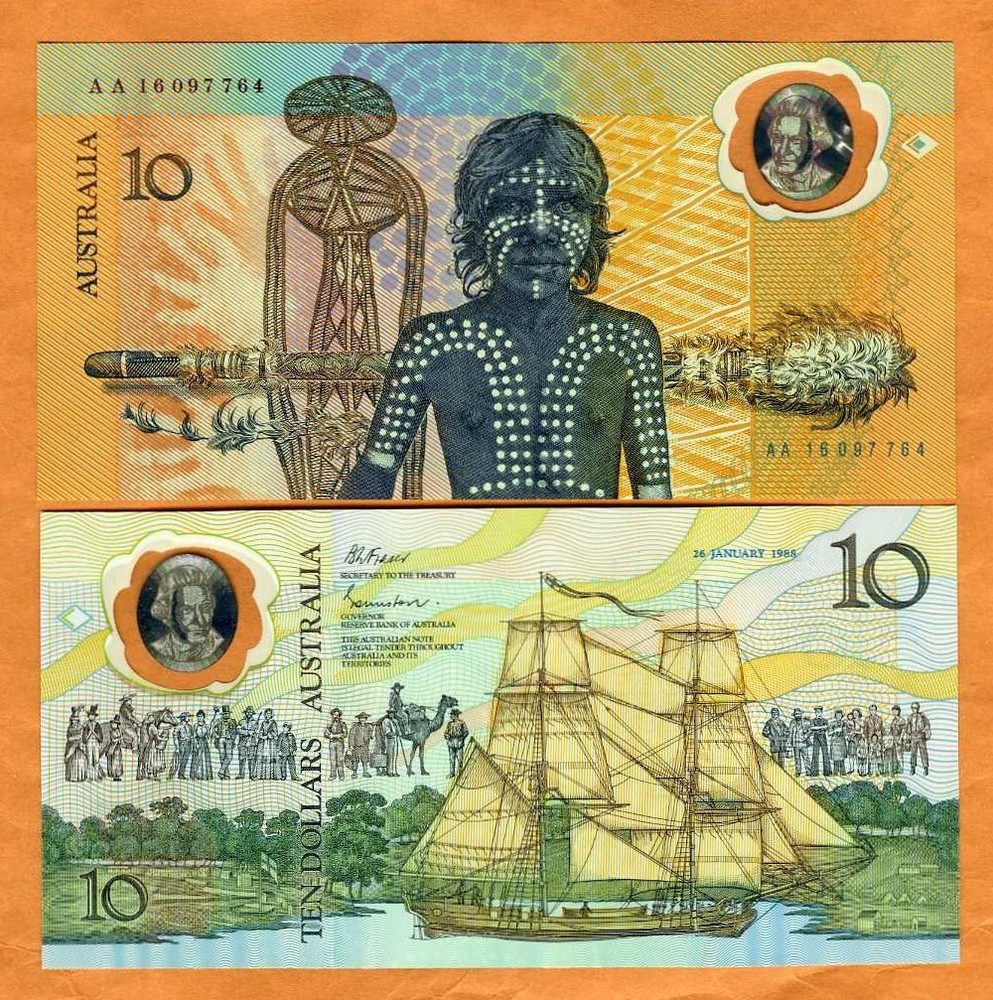 Australia, $10, 1988, Polymer, P-49a, AA-Prefix, UNC Commemorative, Folder