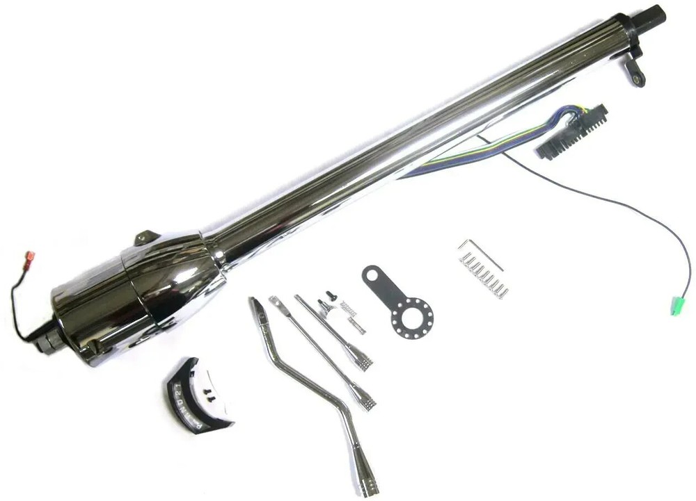 32" Chrome Steel Tilt Column Shift Steering Column With Shift Indicator DISPLAY