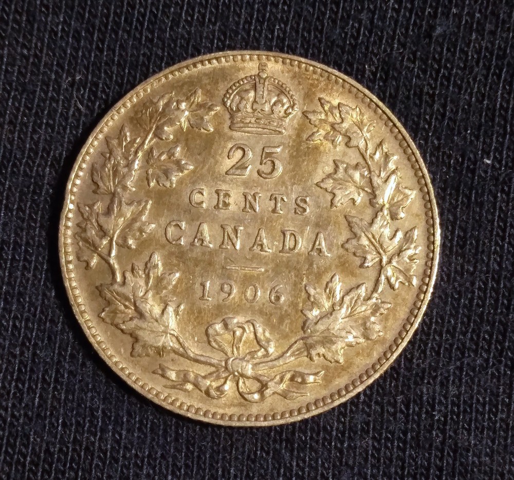 CANADA-1906 QUARTER-VF/XF