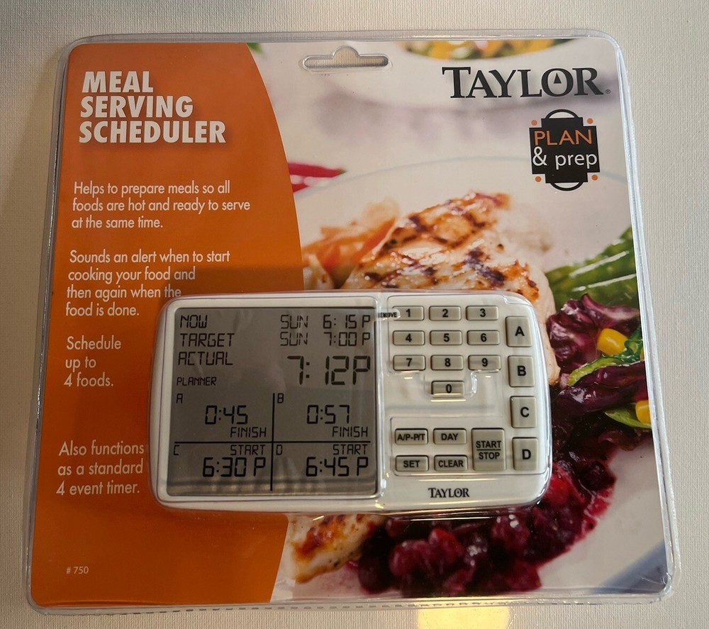Taylor Plan & Prep Digital Meal Serving Scheduler Timer #750