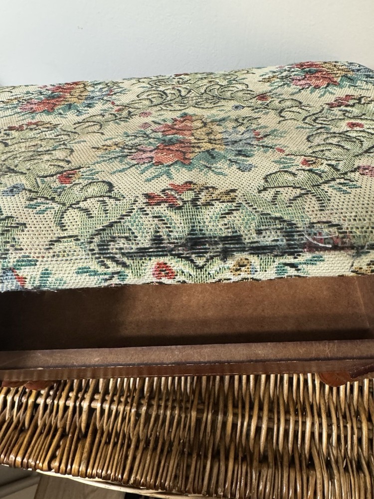 Vintage Tapestry Footstool