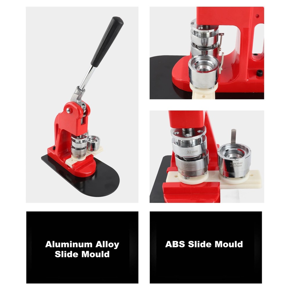Button Maker Machine Pin Maker Button Press Machine With 100PCS Button Parts New