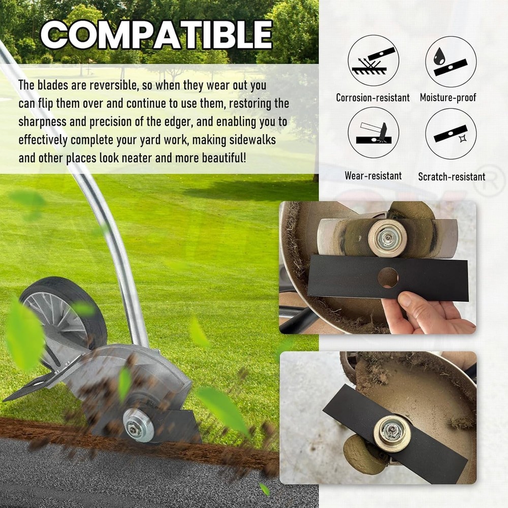 5 Pack 8" Edger Blades - Compatible with Ryobi, Echo & Stihl for Lawn Precision