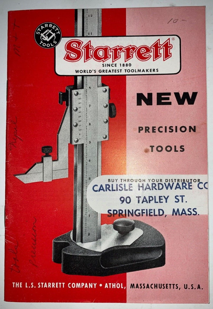 Starrett New Precision Tools Brochure, 1960