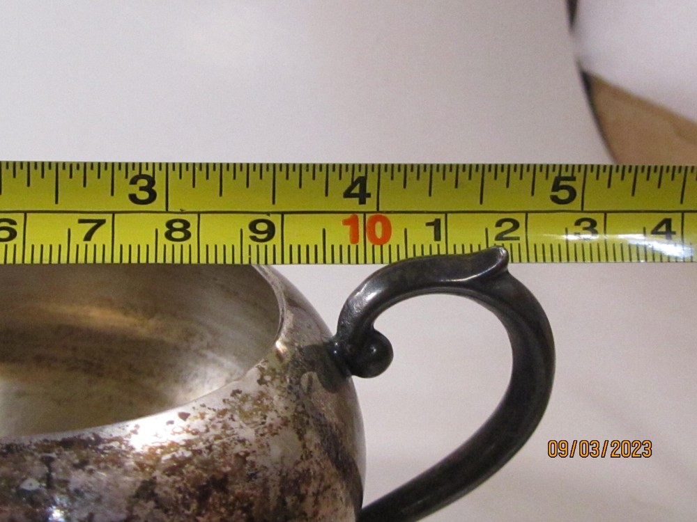 Vintage Sheffield Silver on Copper Sugar and Creamer Set