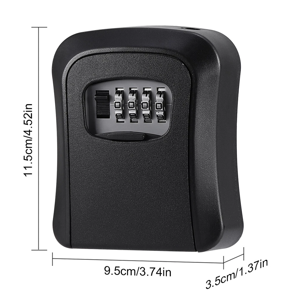 Key Lock Box for Outside-Combination Lockbox for House Key-Portable/Wall Mounted