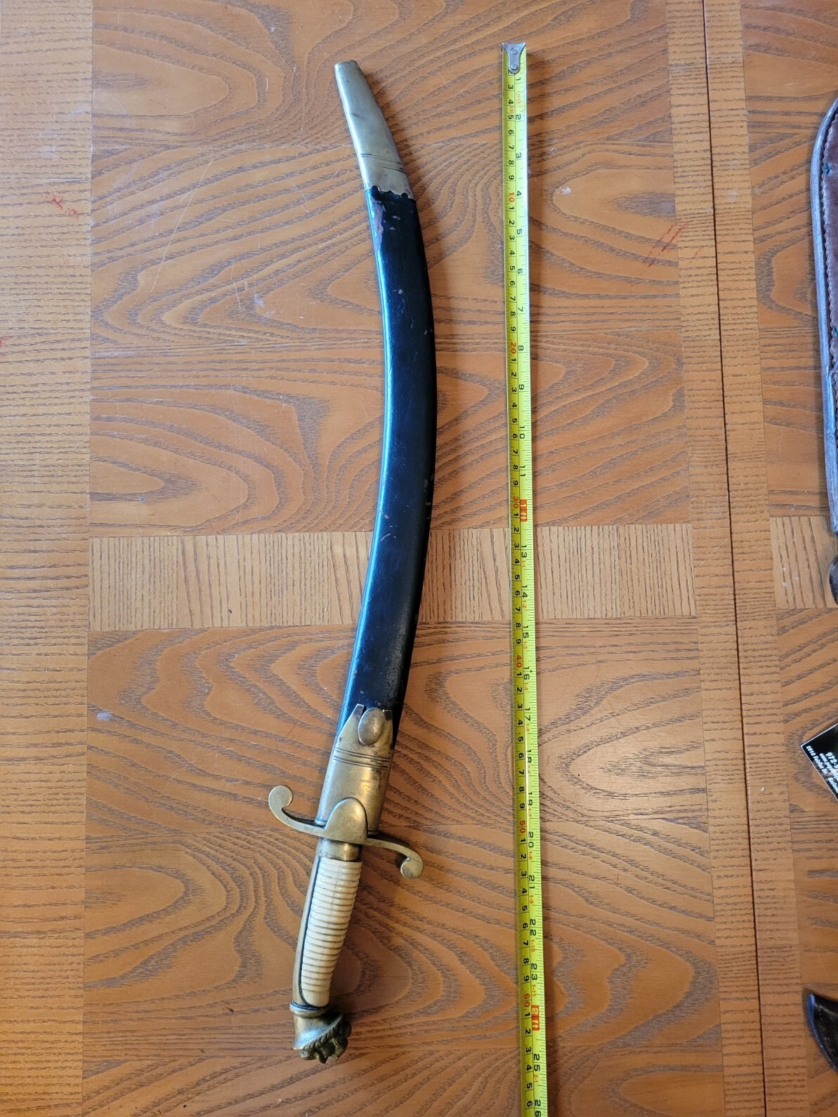 Antique Lion's Head Dagger Knife with Original Sheath, Circa 1840