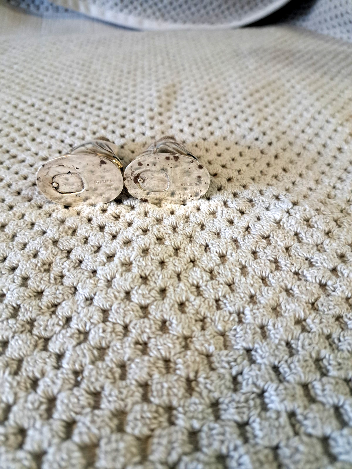 Vintage Figural Buddha 950 Sterling Silver Salt & Pepper Shakers Early 1900's