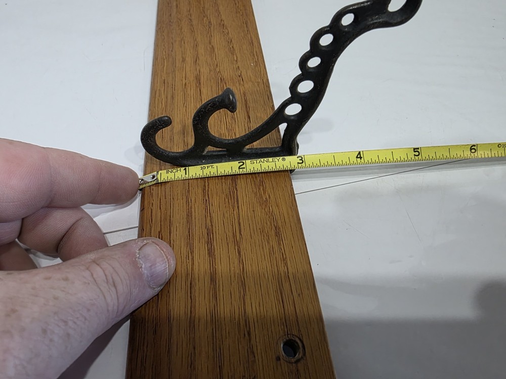 4 Cast Iron Coat Hooks Vintage