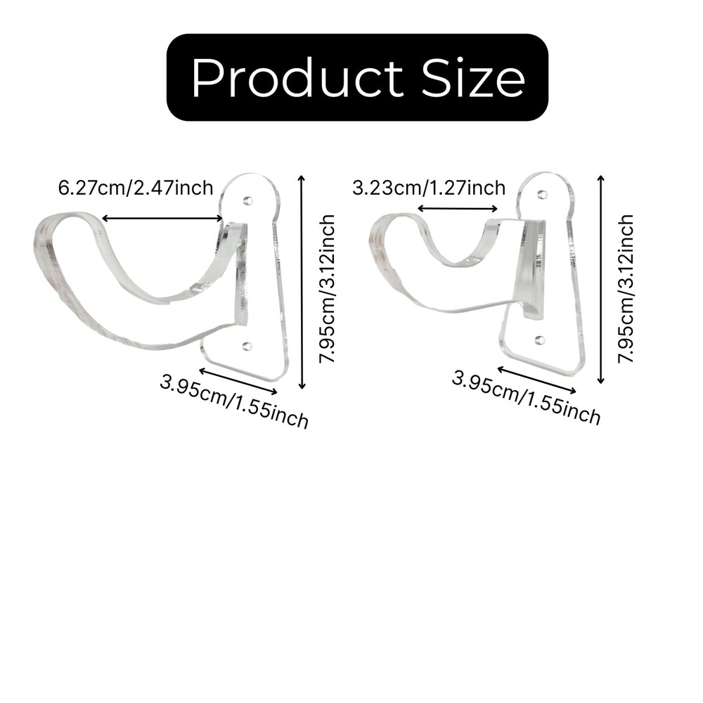 2PCS Acrylic Baseball Bat Display Case |Wall Mount Baseball Bat Horizontal Ra