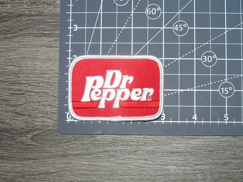 Dr. Pepper Retro Throwback Logo Embroidered Iron On Patch 3" x 2"