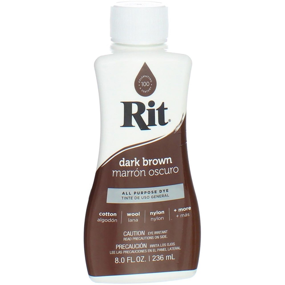 5 Pack Rit All-Purpose Liquid Dye, Dark Brown, 8 fl oz