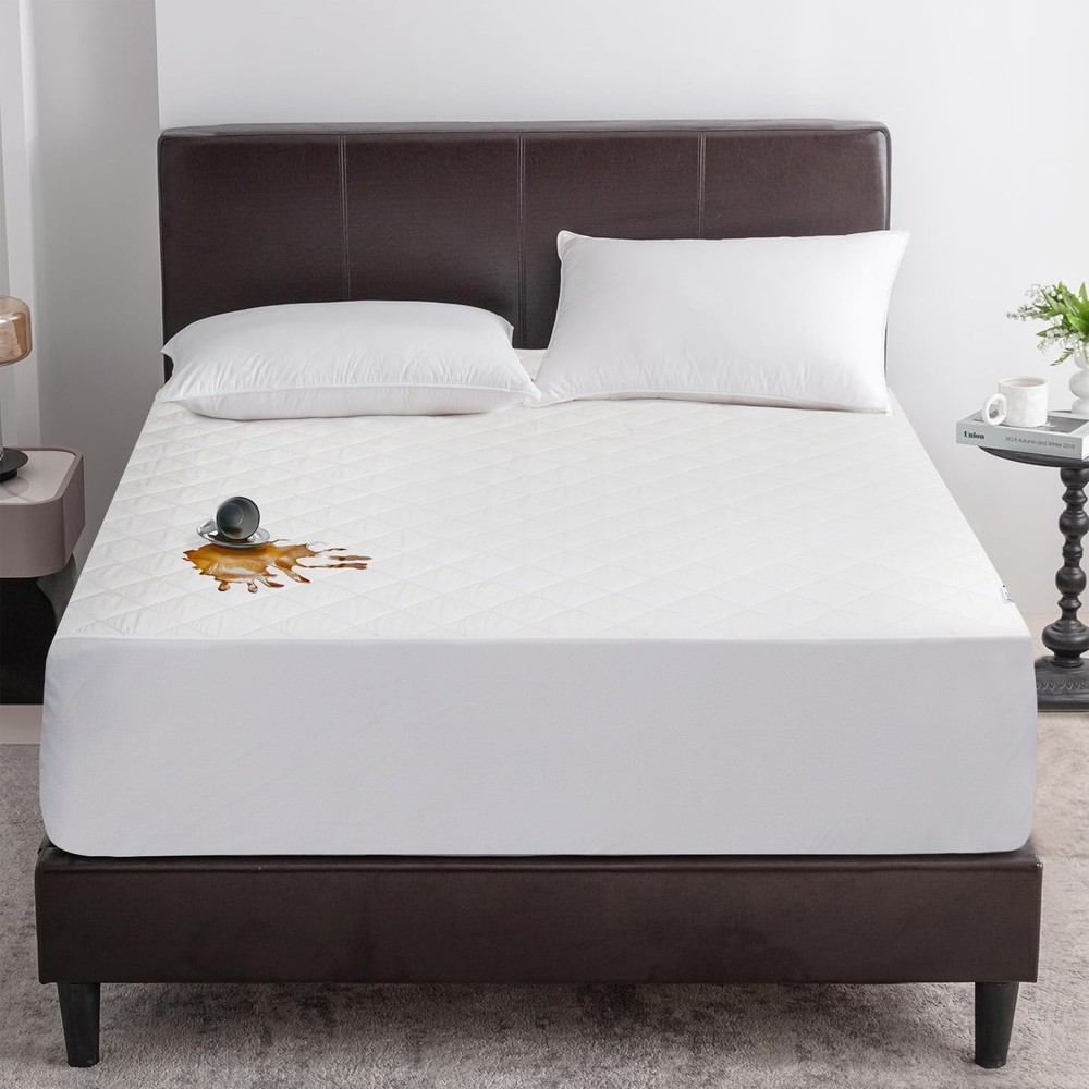 Waterproof Quilted Mattress Protector Microfiber Pad Cover All Sizes Deep Pocket