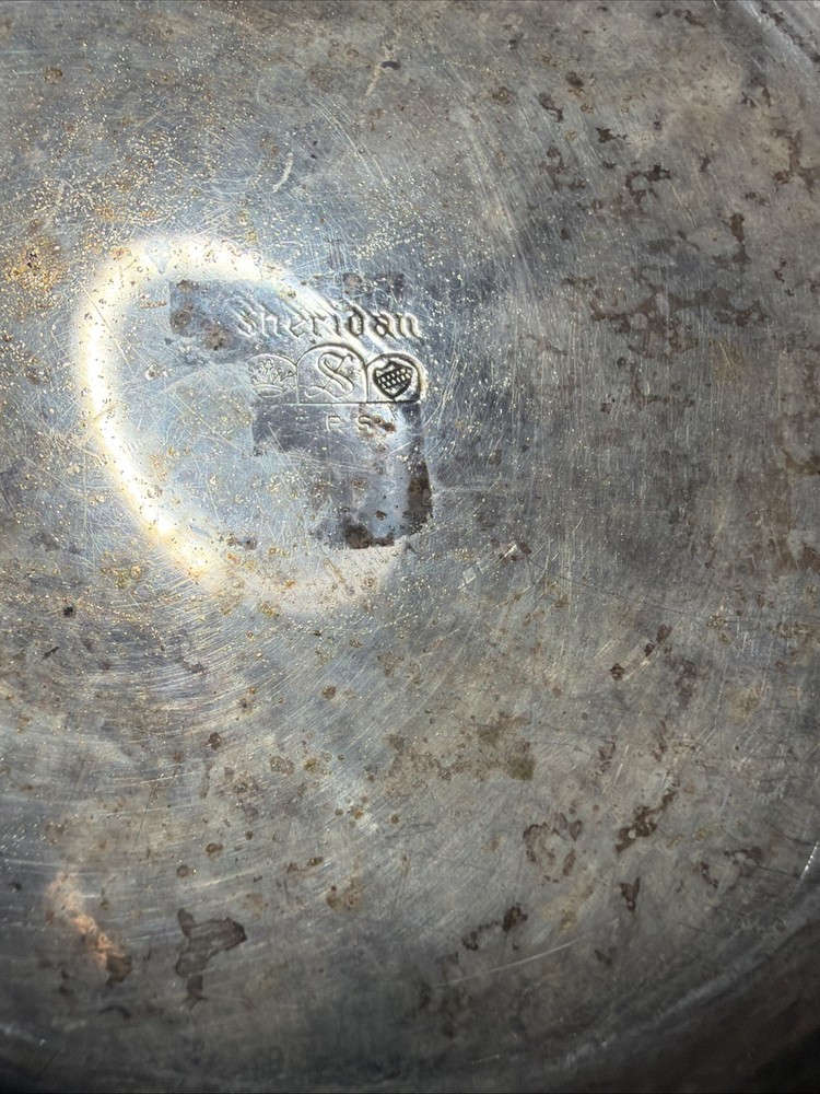 Sheridan Vintage Silver On Copper Teapot 11” Tall