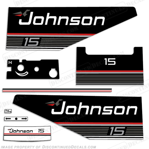 Fits Johnson 1990 15hp Decal Kit