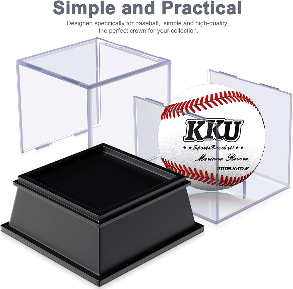 Acrylic Baseball Display Case, Dustproof UV Protected Baseball Case, Transparent