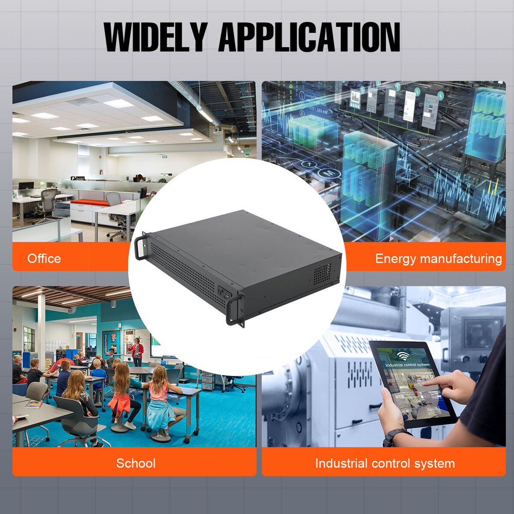 2U Server Chassis Rackmount Case Supports Mini ITX and Micro ATX Mainboards