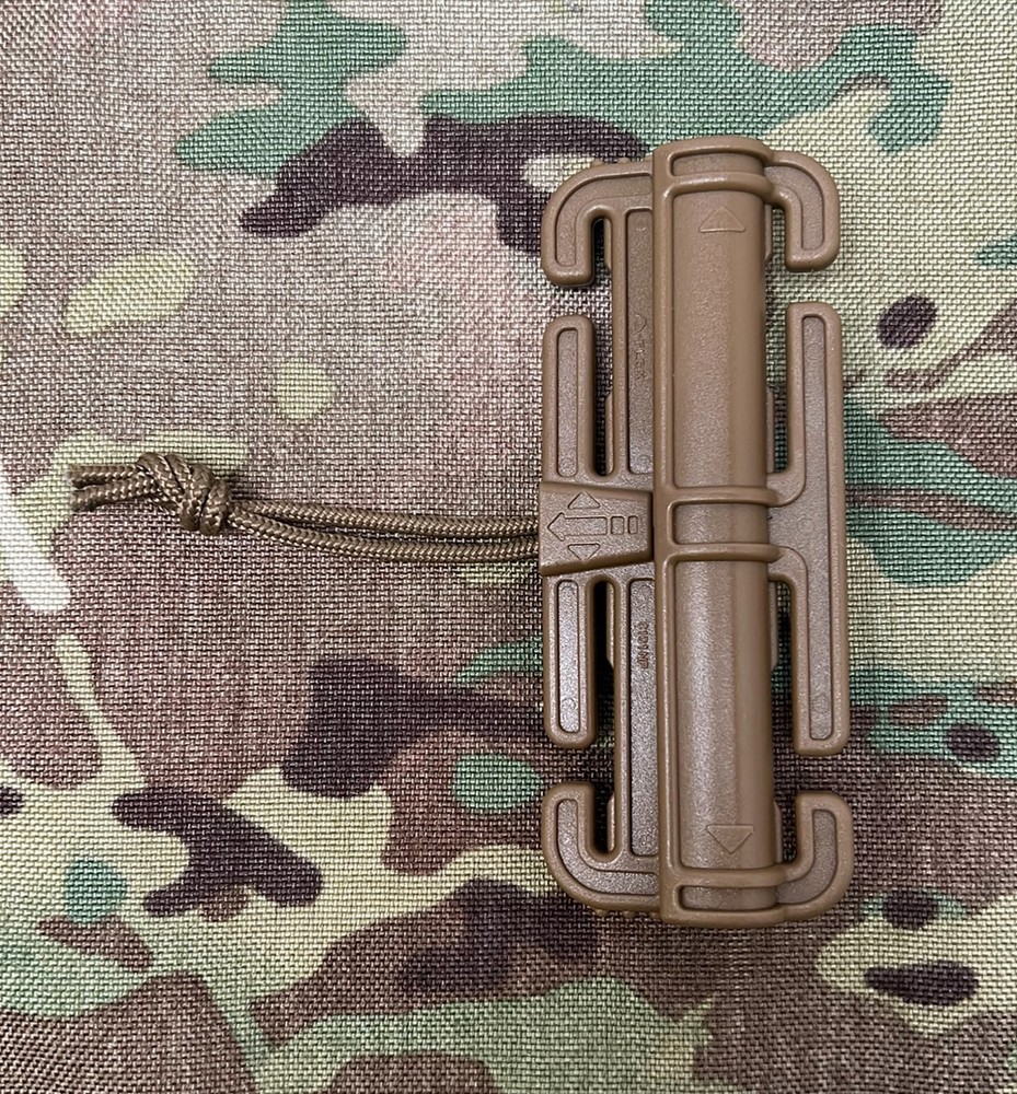 Duraflex Quick Attach Split Bar Quick Release Buckle Tubes - Double Slot Coyote